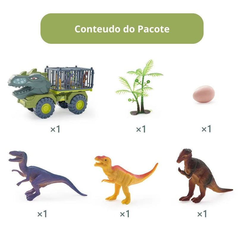 Carrinho Dinossauro Rex + Brindes