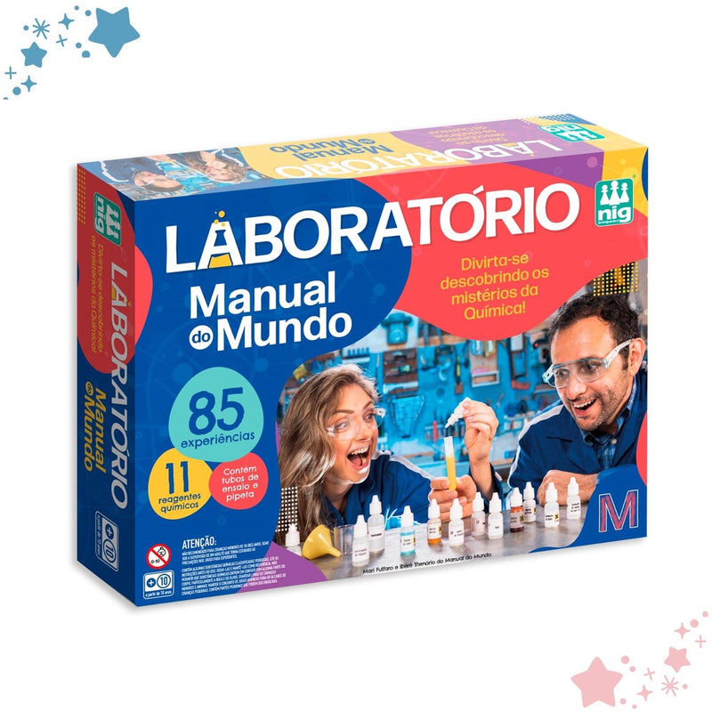 Jogo Laboratório Manual do Mundo - 85 Experiências Químicas Infantil