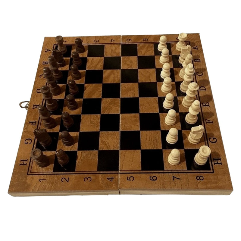 Tabuleiro de Xadrez de Madeira - Wooden Chess Board 