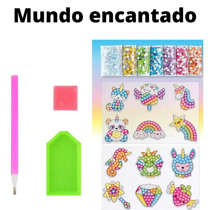 Kit Pintura Infantil de Diamante 5D - Adesivos