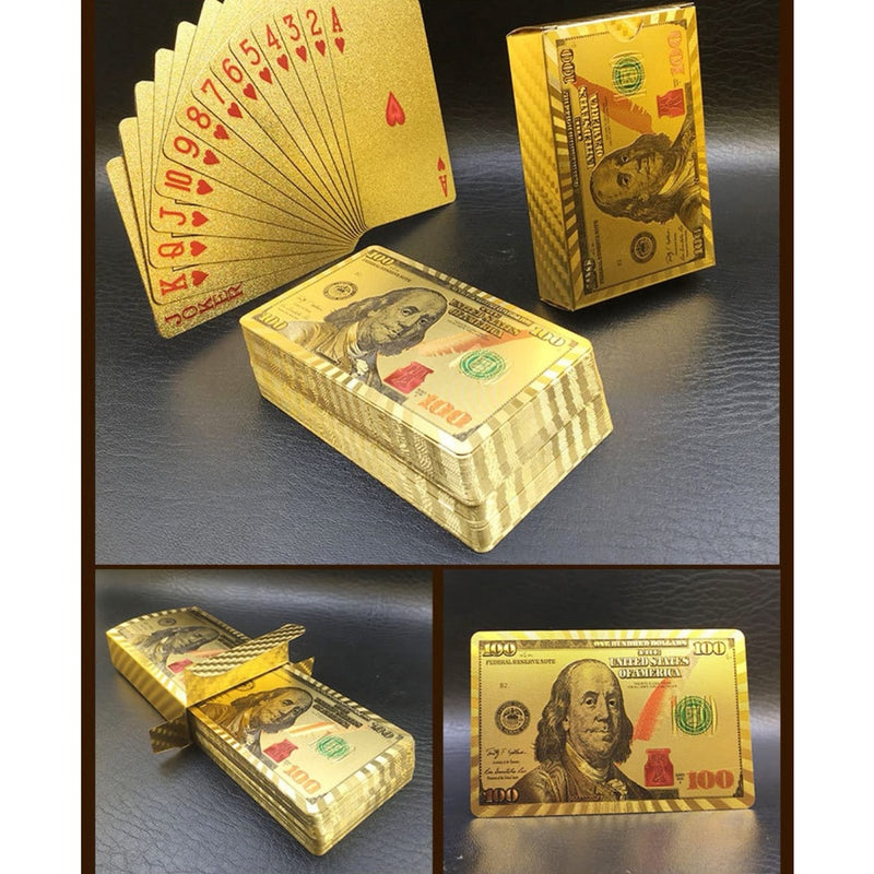Baralho Dolar Dourado Ouro - À prova D'agua Poker Truco