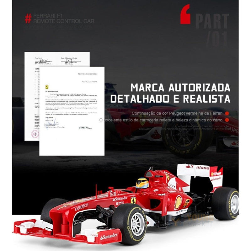 Carrinho de Controle Remoto - Formula 1 - Ferrari e Mercedes