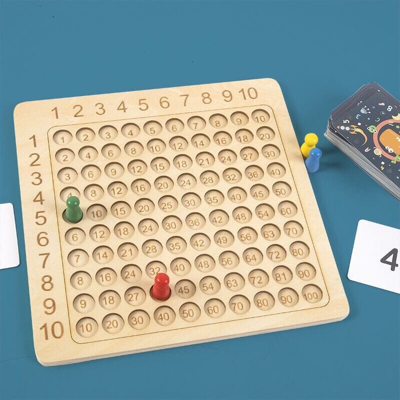 4 Pcs Jogo de Tabuleiro de Multiplicação, Multiplicação de e jogo