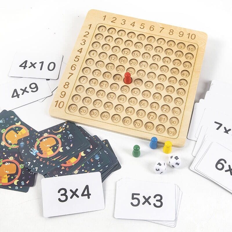 4 Pcs Jogo de Tabuleiro de Multiplicação, Multiplicação de e jogo