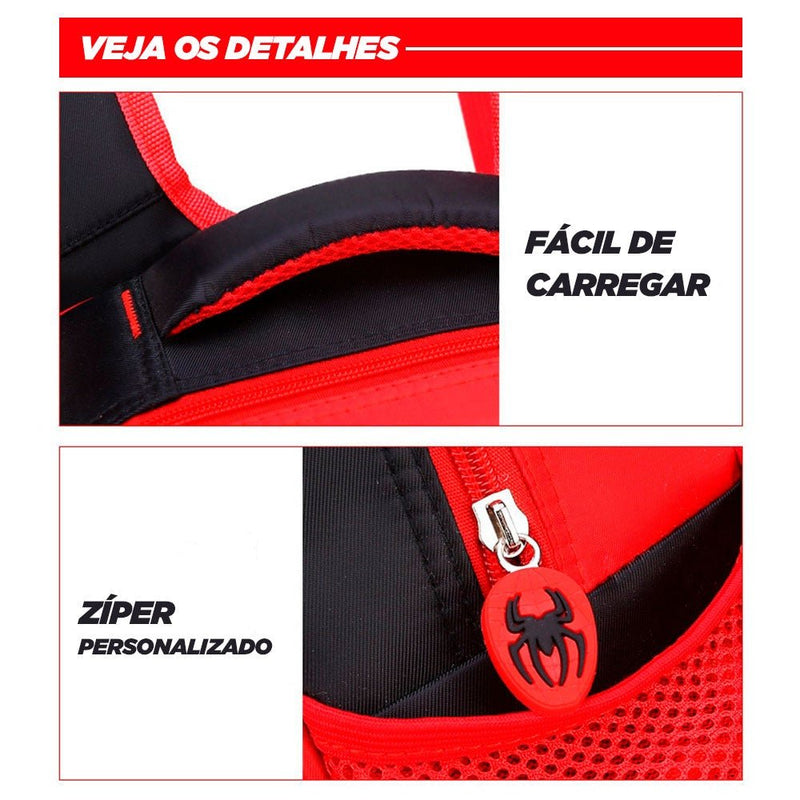 Mochila Infantil Homem Aranha 3D