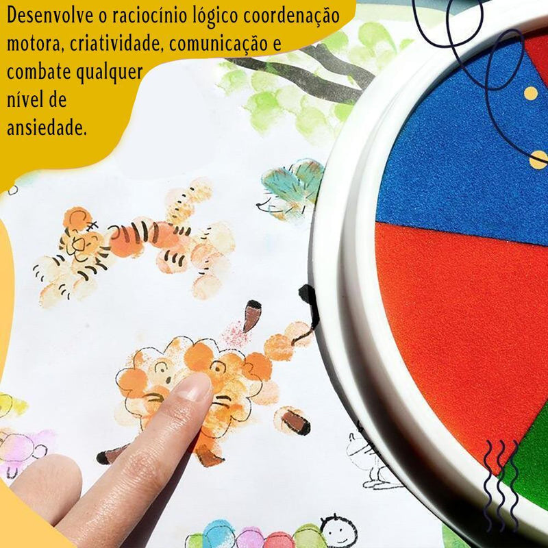 Kit de Pintura à Dedo Montessori - Atóxico e Lavável