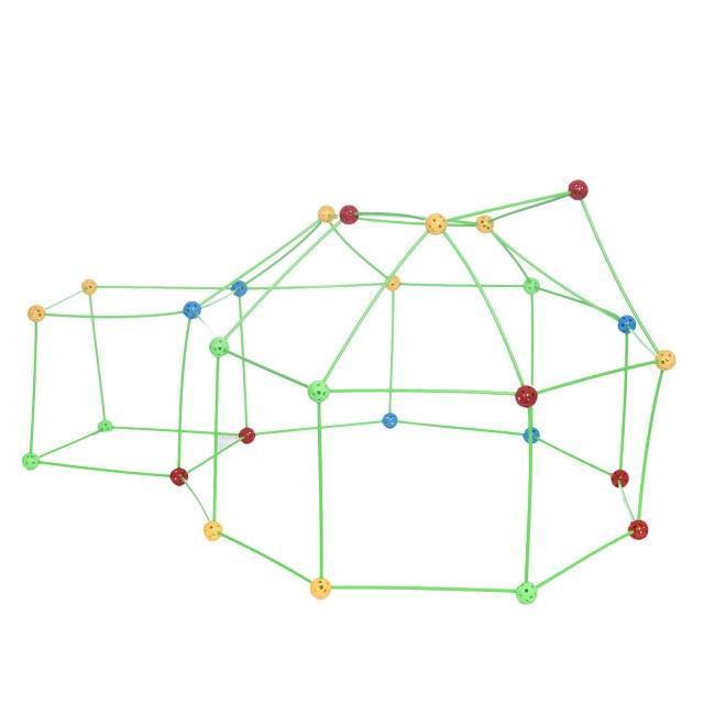 Kit Construtor de Tendas com Tubos - 85 Peças