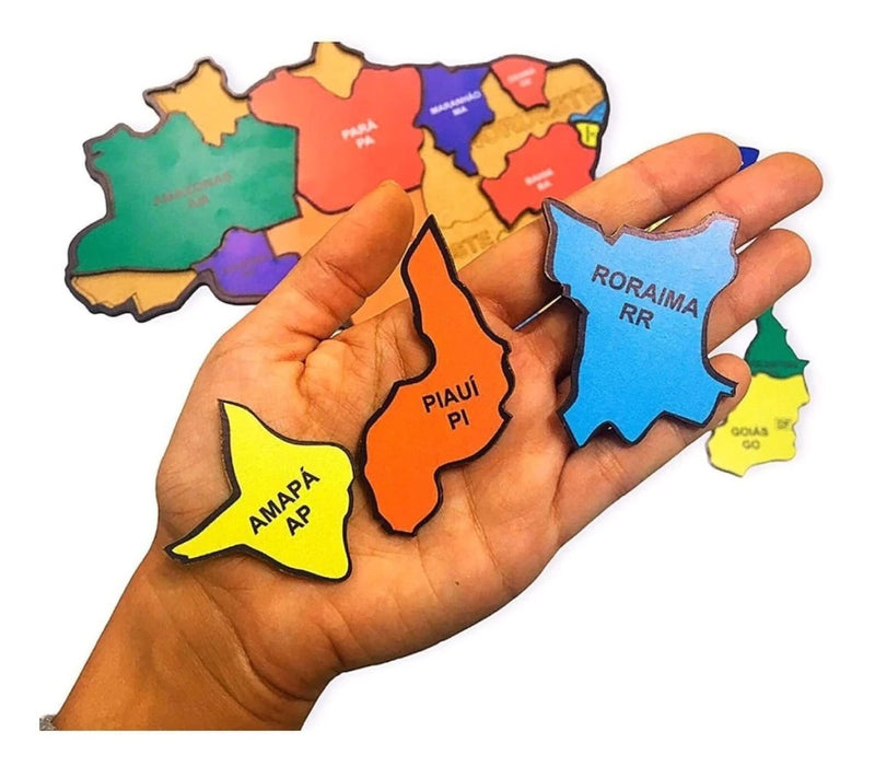 Quebra-Cabeça Mapa do Brasil - Brinquedo Educativo