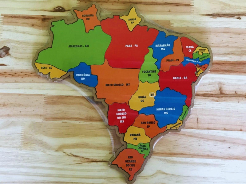 Quebra-Cabeça Mapa do Brasil - Brinquedo Educativo