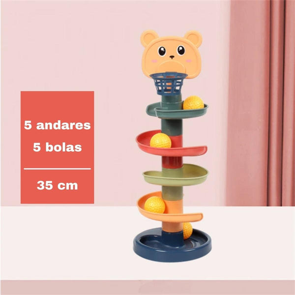 Brinquedo Montessori - Tobogã de bolinha