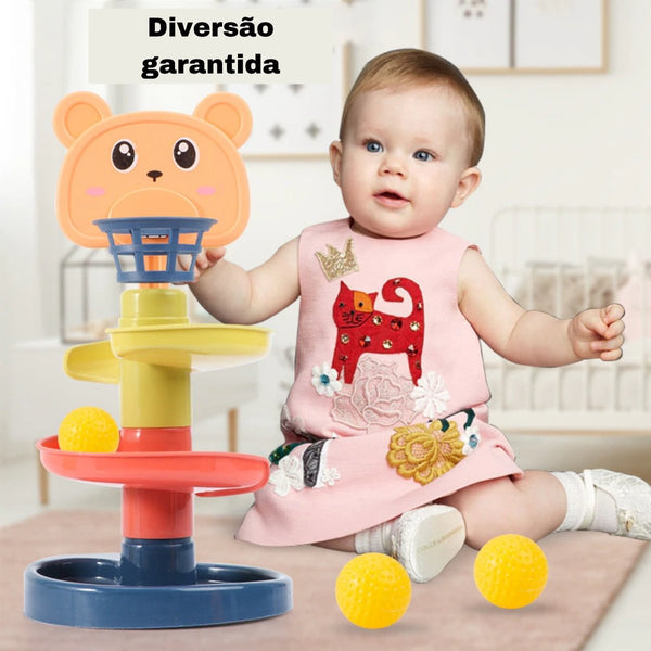 Brinquedo Montessori - Tobogã de bolinha